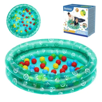 Piepūšamais bērnu baseins ar bumbiņām Bestway 51141, 91x20 cm, rozā