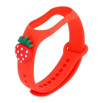 Детский ремешок Telcon для Smart Band M5/M6/M7, Red Strawberry