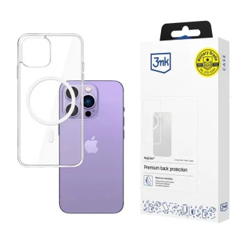Чехол для iPhone 14 Pro, совместимый с MagSafe, серия 3mk MagCase — прозрачный