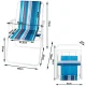 Folding Tourist and Beach Chair with Armrests