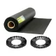 Agroplēve pret nezālēm Plonos 90g/m² 1,6x50m ar 100 tapām, melna