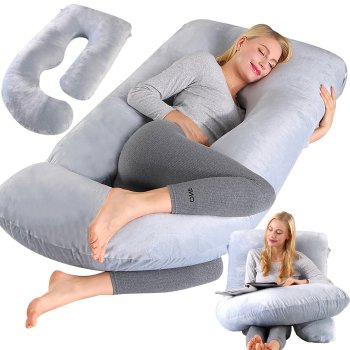 Multifunctional Maternity Pregnancy and Breastfeeding Pillow J-shape