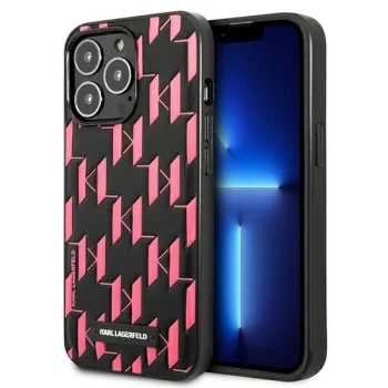 Karl Lagerfeld Monogram Plaque vāciņš iPhone 13 Pro Max - Rozā