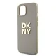 DKNY iPhone 15 / 14 / 13 vāciņš Wrist Strap Stock Logo, bēšs