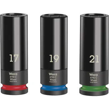 Wera Wheel Impaktor C Set 1 Socket Set, 1/2" Drive, 3 Pieces