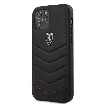 Ferrari Fehquhcp12mbk iPhone 12/12 Pro 6.1" Black/black Hardcase Off Track Quilted