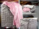 Saliekams auduma organizators drēbēm un gultasveļai 100L, melns/balts