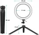 LED Pastāvīgās Dienas Gaismas Riņķa Lampas Komplekts ar Mini Statīvu Tripodu | Ring Light Desktop Lamp Table Stand