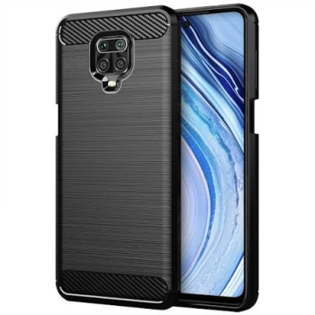 Xiaomi Redmi Note 9 Pro / 9s / Max Carbon Fiber TPU Protective Case Cover, Black | Telefona Vāciņš Maciņš Apvalks...