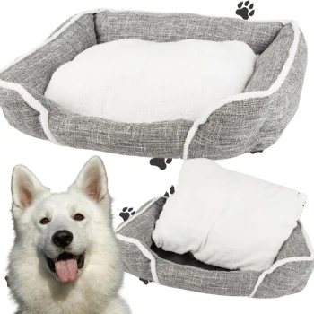 Soft and Comfortable Dog Bed with Cushion, Size L