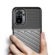 Xiaomi Redmi Note 10 4G / 10S Thunder Series Twill Texture TPU Mobile Phone Cover Case, Black