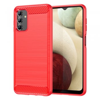 Samsung Galaxy A13 5G (SM-A136) 1.8mm Carbon Fiber TPU Protective Case Cover, Red | Telefona Vāciņš Maciņš Apvalks...