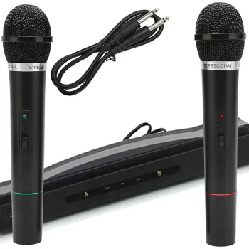 Комплект Караоке 2x Беспроводных Микрофона + Станция | Karaoke Set