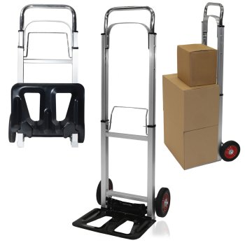 Saliekamais alumīnija transporta ratiņš ar teleskopisko rokturi, 90 kg