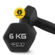 Čuguna hanteles 4FIZJO Classic 2 x 6 kg, melnas