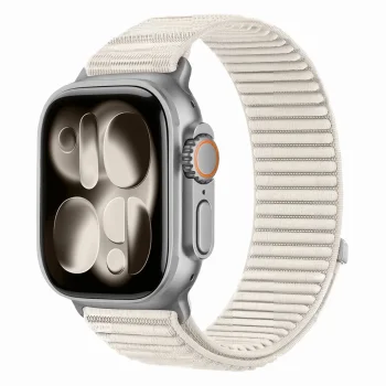 Tech-Protect NylonLoop rihm Apple Watchile 44/45/46/49 mm, beež