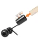 Universal wheeled scraper for removing weeds from paving, black