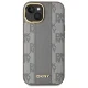 DKNY iPhone 15 Plus vāciņš Leather Checkered Mono Pattern MagSafe, bēšs