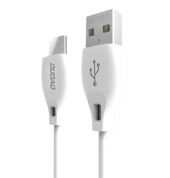 Dudao USB uz USB Type-C kabelis 2.1A 1m, balts