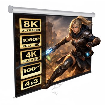 Экран для проектора Maclean MC-594, 100", 4:3, 200x150 см, Белый