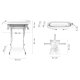 Foldable Baby Bathtub with Stand, Thermometer & Newborn Insert Ricokids RK-287, White-Grey