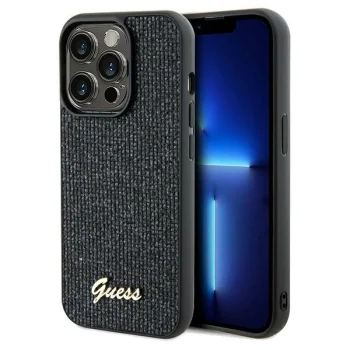 Guess iPhone 13 / 13 Pro Case Disco Metal Script, Black