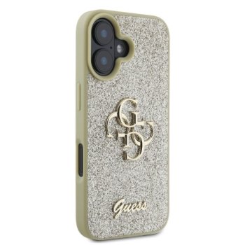 Guess Fixed Glitter Big 4G vāciņš Apple iPhone 16 - Zelta