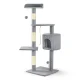 Kaķu nagu asināmais tornis Pethaus 111 cm PH-005, pelēks