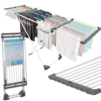 Massido Ursula Telescopic Laundry Drying Rack with Wheels, 20m