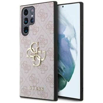 Samsung Galaxy S24 Ultra (SM-S928) Guess 4G Big Metal Logo Case Cover, Pink | Чехол Кейс Бампер...
