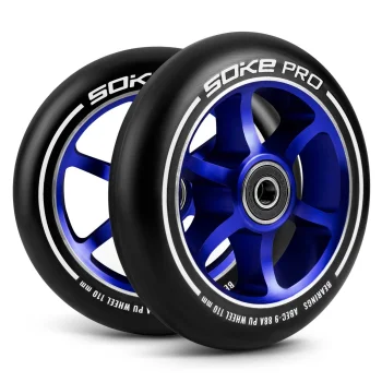 Soke skrejriteņa riteņi 110 mm, ABEC 9, 2 gab., tumši zili