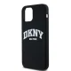 DKNY iPhone 12 / 12 Pro Case Liquid Silicone White Printed Logo MagSafe, Black
