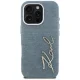 Karl Lagerfeld Signature Denim Case for iPhone 16 Pro Max, Blue