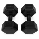 Набор шестигранных гантелей MOVEPRO 2x4 кг, черный