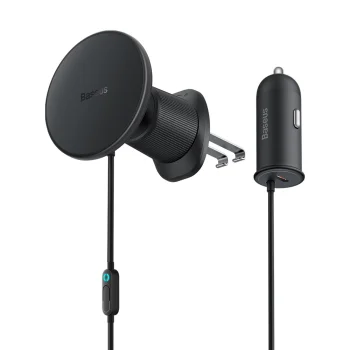 Магнитное автомобильное зарядное устройство Baseus CW01 MagSafe 15W + 25W...