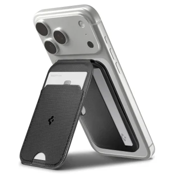 Магнитный чехол-кошелек Spigen S314-2 Slim Fold Tripod Wallet MagSafe, черный
