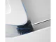 Silicone Toilet Brush with Holder, Wall-Mounted/Freestanding, White/Grey