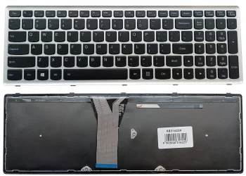 Клавиатура Lenovo Z510 с подсветкой, US, черно-серебристая