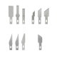 Precision Modeling Scalpel Set with 13 Blades
