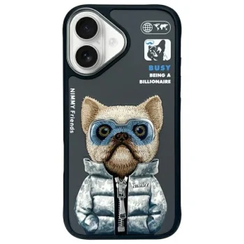 Чехол Nimmy Cool&Cute 2.0 Dog для iPhone 16 6.1", Black