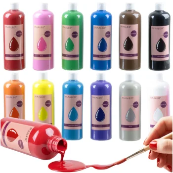 Maaleo plakātu krāsu komplekts, 12 x 500 ml