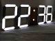 Elektroniskais LED pulkstenis ar modinātāju un termometru, melns