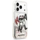Karl Lagerfeld Liquid Glitter Choupette Logo MagSafe maciņš iPhone 17 Pro - Caurspīdīgs | Phone Case Cover Clear