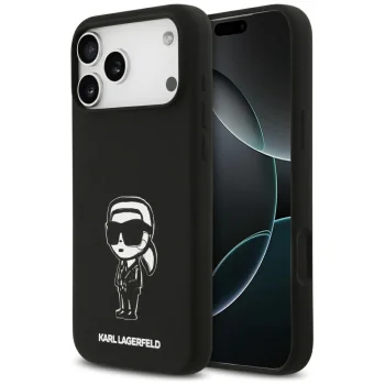Karl Lagerfeld MagSafe vāciņš Apple iPhone 17 Pro Max, Melns