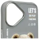 Чехол Nimmy Cool&Cute 2.0 Bear для iPhone 16 - Серый