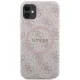 Guess iPhone 11 / XR vāciņš 4G Collection Leather Metal Logo MagSafe, rozā