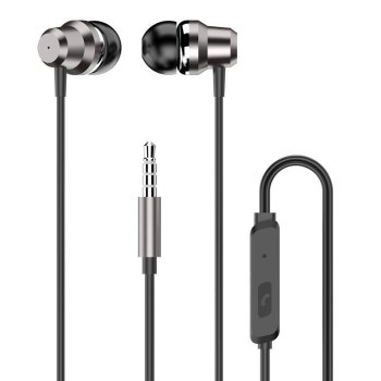 Dudao ausīs ievietojamas austiņas ar vadības pulti un mikrofonu, 3,5 mm mini džeks, sudraba (X10 Pro sudrabs)