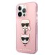 Karl Lagerfeld iPhone 13 / 13 Pro vāciņš Glitter Karl\'s & Choupette, rozā