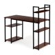 Computer office desk with shelves, ModernHome, oak