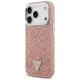 Guess Glitter Triangle Logo MagSafe vāciņš iPhone 17 Pro — rozā | Phone Case Cover